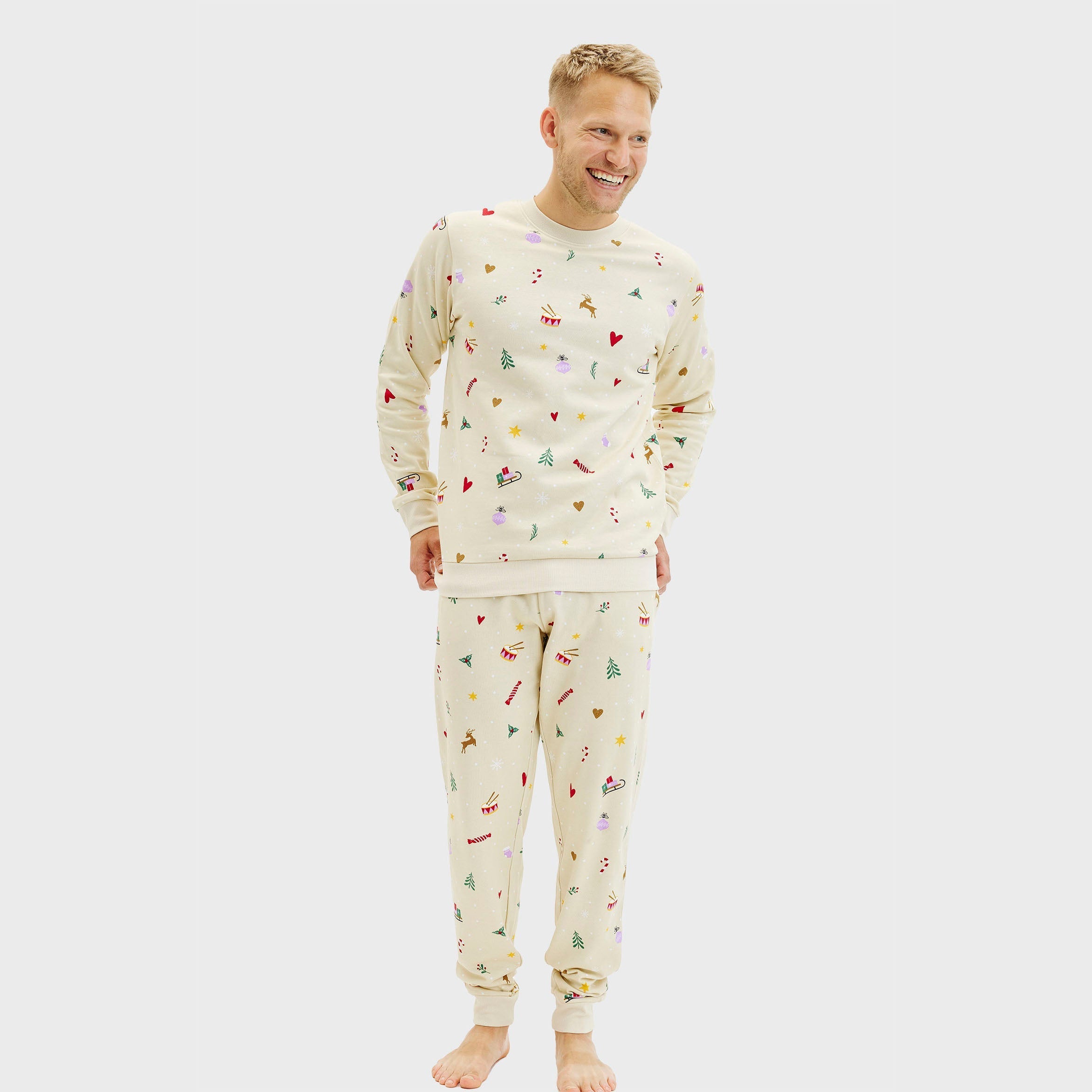 Jule sweatset Beige- Herre.